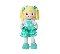 Linzy Toys - Poupée interactive en peluche douce Little Sweet Hearts de 40,6 cm, visage brodé et vêtements amovibles, poupée éducative, Muñecas de trapo para niña, turquoise, 90961-turquoise