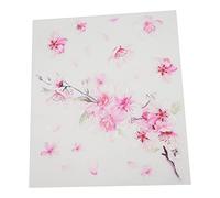 Lioaeust Autocollant de voiture, fleur de cerisier rose en vinyle, autocollant pour pare-brise de voiture, pare-chocs, pour caravane, camping-car, van