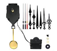 Lioaeust Kit de remplacement de mouvement d'horloge à pendule, mécanisme de mouvement d'horloge à quartz complet et aiguilles métalliques pour réparation (B)