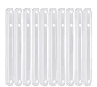 Lioaeust Lot de 10 glissières de rechange en plastique pour tiroirs légers (blanc-298 mm)