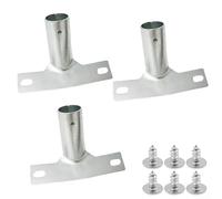 Lioaeust Lot de 3 supports de manche de balai en métal pour outils de nettoyage avec vis, compatibles avec les poignées de 23 à 5 mm de diamètre, améliore la prise en main et l'efficacité du nettoyage