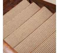 Lioaeust Marchettes Escalier Antidérapantes Reutilisables - Tapis de Protection pour Escaliers en pour Bois - pour Forte Tenue - pour idéal Sénior et Chien - 20x40cm (Straw 76cm*20cm)