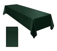 Lioaeust Nappe rectangulaire en satin, 145 x 260 cm, en polyester satiné pour mariage, banquet, salle à manger, fête, décoration élégante pour intérieur et extérieur (vert)