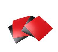 Lioaeust Protection en caoutchouc pour tennis de table - Caoutchouc éponge rigide - Attaque rapide - Rouge/Noir