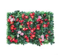 Lioaeust Tapis de plante artificielle, 40 x 60 cm, tapis de plantes artificielles, tapis de verdure pour mur, haie, clôture, feuillage pour maison, mariage, décoration de jardin (1)