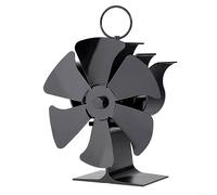 Lioaeust Ventilateur de poêle, ventilateur de cheminée à 6 pales sans alimentation électrique, ventilateur de four ventilateur de cheminée pour bois/bûches/cheminée