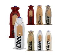 Liobelon Lot de 12 sacs cadeaux réutilisables en toile de jute avec cordons de serrage pour mariages, fêtes, dégustations à l'aveugle, Noël, anniversaires, pendaison de crémaillère, rangement à la