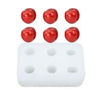 Liobelon Moule en silicone à 6 cavités en forme de cerise, moule à chocolat en forme de baie, moule à fondant en forme de cerise, outil de décoration de gâteau de Noël