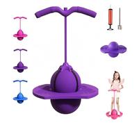 Liocwocne Children's Balance Jumping Ball, Thickened Balance Jumping Ball with Handle and Pump, Fun Pogo Stick for Boys & Girls, Keep Children Away from Electronic Devices, 300 Kg Load Capacity(Lila)