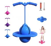 Liocwocne Children's Balance Jumping Ball, Thickened Balance Jumping Ball with Handle and Pump, Fun Pogo Stick for Boys & Girls, Keep Children Away from Electronic Devices, 300 Kg Load Capacity(Blue)