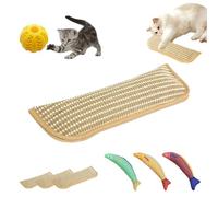 Liocwocne Coussin à l'herbe à Chat Double Usage Cat Love for Jouer et s'amuser, Jouet à l'herbe à Chat, résistant aux griffures et aux morsures, protège Les Meubles(Small Cat Cushion)