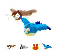Liocwocne Interactive Chirping Bird Cat Toy, Flying Bird Cat Toys, 2025 New Realistic Flapping Wings - Perfect Melody Chaser for Bored Indoor Adult Cats (Blue&Brown)