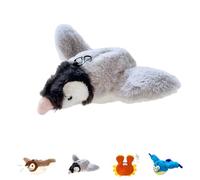 Liocwocne Interactive Chirping Bird Cat Toy, Flying Bird Cat Toys, 2025 New Realistic Flapping Wings - Perfect Melody Chaser for Bored Indoor Adult Cats (Grey)