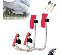 Liocwocne Knee Seat for Gardening, Strap on Kneeling Device for Garden, Strap on Kneeling Device Knee Seat Leg Brace, Protection Portable Easy to Move for Gardeners Farm Work(Red*2)