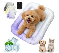Liocwocne Pet Cooling Mat for Dogs and Cats, Ice Silk Self Cooling Pad, Breathable Summer Bed for Indoor Floor Sofa Car Travel, Washable Non-Slip Blanket, Gradient Soft Sleep Cushion (Purple,XL)