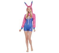 LIOEUE Body De Cosplay Lapin De Pâques Inspiré Du Style Gamer Et Anime | Rose Et Bleu Avec Capuche Et Oreilles Pour Défilé, Carnaval & Fêtes-XXXL