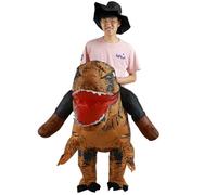 LIOEUE Déguisement Gonflable T-Rex Pour Adultes | Combinaison Dinosaure Avec Pompe À Air, Tenue Unisexe Pour Carnaval Et Fêtes (Adultes 150-190 CM)