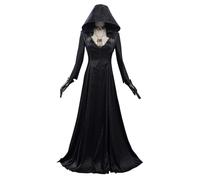 LIOEUE Robe Gothique Style Victorien | Costume Cosplay Inspiré De Resident Evil Village, Tenue Pour Femmes Pour Halloween (noir,M)