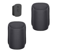 lioewhu 2 Pièces Porte Gobelet Voiture Universel, Porte-Boisson Auto, Porte-Gobelets en Cuir de Voiture, Clip-on Porte Bouteille et Organisateur de Rangement, Noir, Compatible Canette, Café, Bouteille