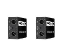 Lioggyet 2 x ProDI-2 Boîtier direct stéréo passif Boîtier DI Audio Injection directe Faible Bruit Guitare Basse DI Convertisseur Audio 2 Canaux