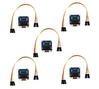 Lioggyet 5 x MAX3232 RS232 Port Serial A TTL Module Convertisseur DB9 Connecteur avec 20 câbles de pont