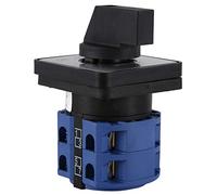 Lioggyet AC660V 25A 2-Pole Commutateur de changement rotatif momentane en plastique de 3 positions bleu + noir