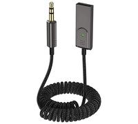 Lioggyet Adaptateur Aux vers Bluetooth 5.1 Récepteur Bluetooth 3,5 Mm, Microphone Intégré pour Haut-Parleurs de Voiture et Audio Domestique