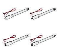 Lioggyet Lot de 4 mini actionneurs linéaires DC 12 V résistants à l'eau IP54 100 mm de moteur linéaire électrique pour ouvrir les fenêtres Vitesse de 30 mm/S