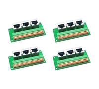 Lioggyet Lot de 4 plaques de connexion femelles RJ45, terminal à ressort rapide sans soudure RJ45 à 8, connecteur femelle RJ45 de voies avec plaque PCB