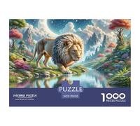Lion 1000 Piece Jigsaw Puzzle for Adults Challenging Game Stress Relief Puzzle Exercise The Memory of The Brain for The Whole for Women, Gifts for Men 70x50cm/1000pcs