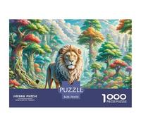 Lion 1000 Piece Jigsaw Puzzle for Adults Educhational Games Stress Relief Puzzle Exercise The Memory of The Brain for Men, Women, Elders, Seniors 70x50cm/1000pcs