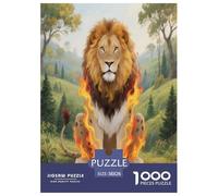 Lion 1000 Piece Jigsaw Puzzles for Adults with Extra Fun Challenges Jigsaw Puzzle Animaux Home Decors for Adults Gifts 38x26cm/1000pcs