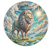 Lion 1000 Pièce Jigsaw Puzzles Jeux Éduchatifs Créatif Jigsaw Rond Belle DécoRation Puzzle pour Adultes Et Enfants 1000pcs (67.5x67.5cm)