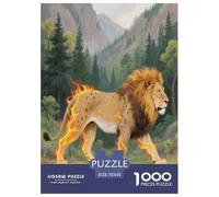 Lion 1000 Piece Puzzle Games for Adults Challenging & Brainteasing Jigsaw Puzzle Animaux Home Decors for Boys and Girls 70x50cm/1000pcs