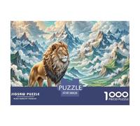 Lion 1000 Pieces Jigsaw Puzzles for Adults Challenging Game Stress Relieving Entertainment Cultivate The Spirit of Teamwork for Men, Women, Elders, Seniors 38x26cm/1000pcs