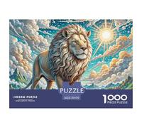 Lion 1000 Pieces Jigsaw Puzzles for Adults Challenging Game Stress Relieving Entertainment Cultivate The Spirit of Teamwork for The Whole for Women, Gifts for Men 70x50cm/1000pcs