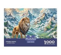 Lion 1000 Pieces Jigsaw Puzzles for Adults Educhational Games Stress Relieving Entertainment Cultivate The Spirit of Teamwork for The Whole for Women, Gifts for Men 70x50cm/1000pcs