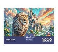 Lion 1000 Pieces Jigsaw Puzzles for Adults Family Challenge Toys Stress Relieving Entertainment Exercise The Memory of The Brain for The Whole for Women, Gifts for Men 70x50cm/1000