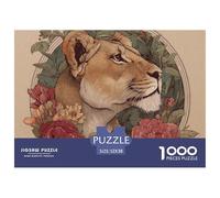 Lion 1000 Pièces Puzzle Jeu Éducatif Créatif Faune Sauvage Jigsaws Belle Décoration Puzzle pour Adultes Et Enfants 52x38cm/1000pcs