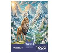 Lion 1000 Pièces Puzzle pour Adultes Jeux De Défi Familial Divertissement Apaisant Cultiver l'esprit D'équipe pour DécoRations Familiales 70x50cm/1000pcs