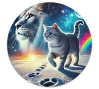 Lion 1000 Pièces Puzzle pour Adultes Jeux De Défi Familial Puzzle Anti-Stress Cultiver l'esprit D'équipe pour Hommes, Femmes, Seniors 1000pcs (67.5x67.5cm)