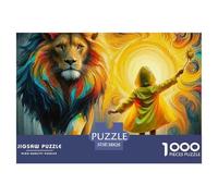 Lion 1000 Pièces Puzzle pour Adultes Jeux Éduchatifs Puzzle Anti-Stress Entraîner La Mémoire du Cerveau Cadeaux pour Adultes 38x26cm/1000pcs