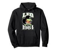 Lion 1984 Zodiac Queens Afro Astrologie Anniversaire Sweat à Capuche