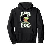 Lion 1985 Zodiac Queens Afro Astrologie Anniversaire Sweat à Capuche