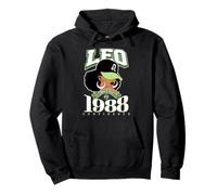 Lion 1988 Zodiac Queens Afro Astrologie Anniversaire Sweat à Capuche