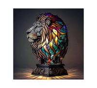 (lion)2024 Animal Table Lamp Series Stained Glass Animals Shape Table Lamp 3d Animal Shape Table Lamps For Home Decorations For Home