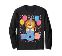 Lion 8ème anniversaire pour garçon fille 8 ans huitième huit lion Manche Longue
