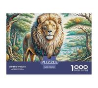 Lion Africain 1000 Piece Jigsaw Puzzle for Adults Family Challenge Toys Stress Relief Puzzle Cultivate The Spirit of Teamwork for Family Decorations 70x50cm/1000pcs