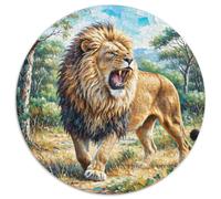 Lion Africain 1000 Pieces Jigsaw Puzzles for Adults Challenging Game Stress Relieving Entertainment Cultivate The Spirit of Teamwork for Men, Women, Elders, Seniors 1000pcs (67.5x67.5cm)
