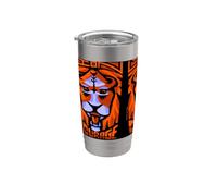 LION AFRICAIN, SYMBOLE DE COURAGE Gobelet isotherme en acier inoxydable double paroi